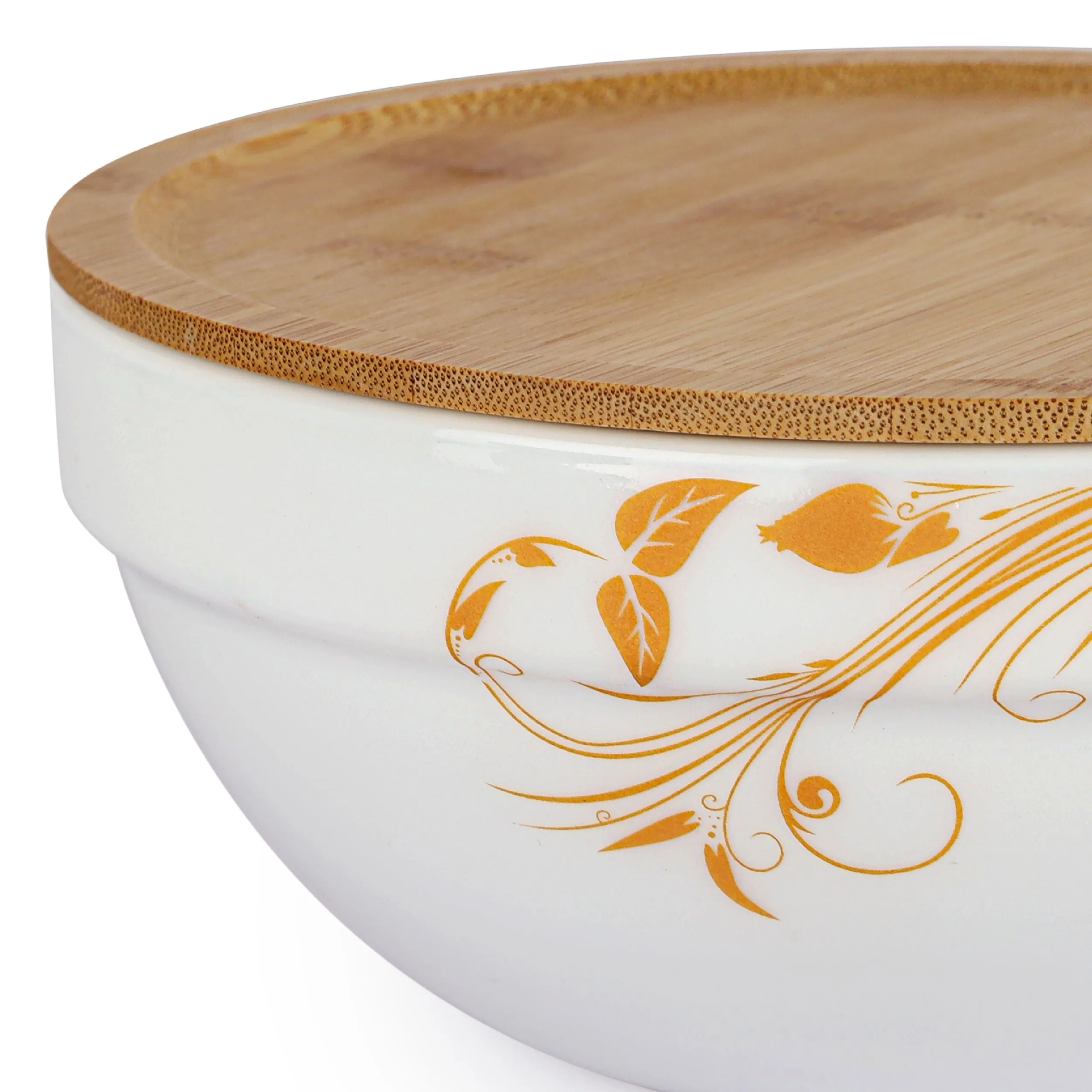 Royale Series Mixing bowls with bamboo lid Gift Set, 3 Pieces