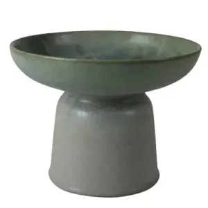 Sage Ceramic Pedestal Bowl