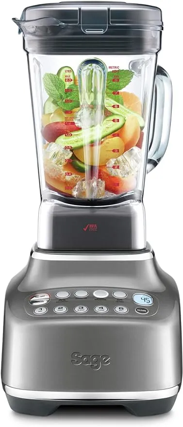 Sage The Q Blender SBL820SHY2GUK1- 2L, quiet blender, Color: Grey