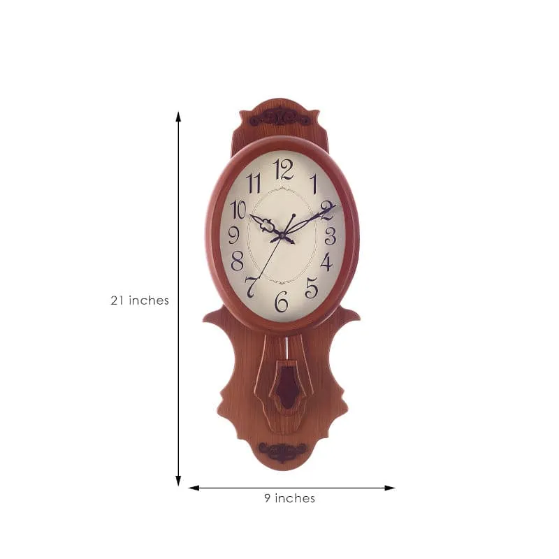 Seran Wall Clock - Brown