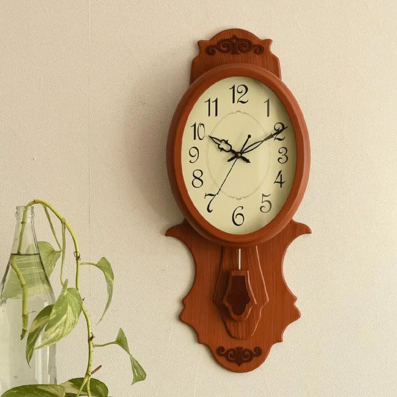 Seran Wall Clock - Brown