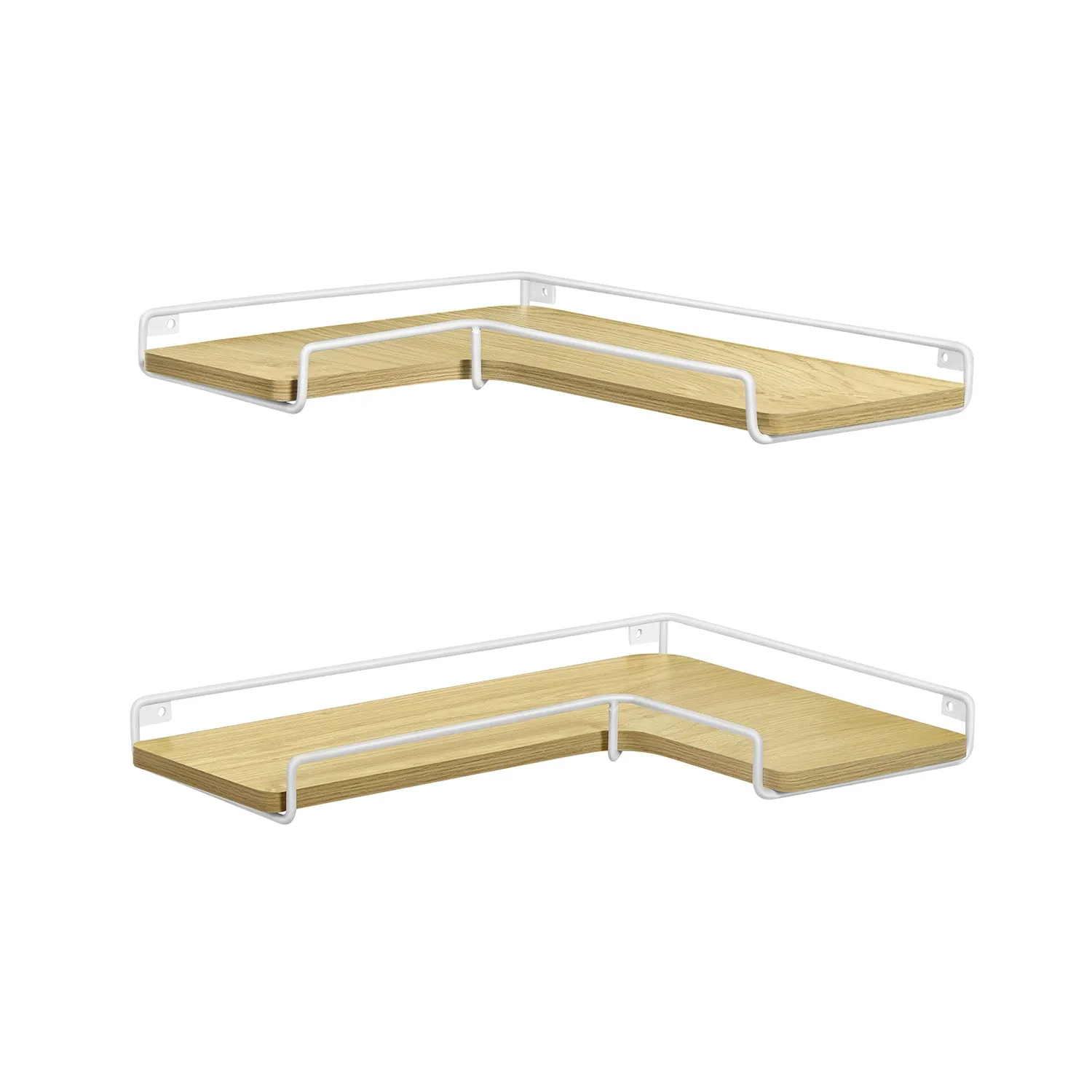 Set of 2 Corner Floating Shelves