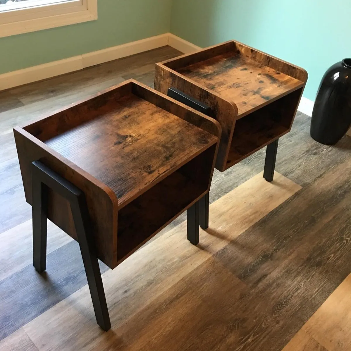 Side Table | Nightstands | Set of 2 Stackable End Table