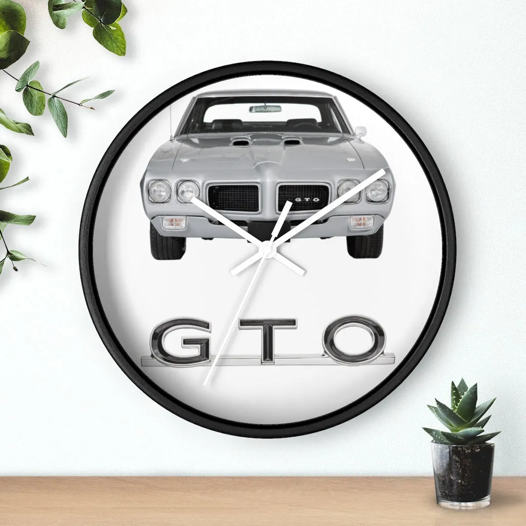 Silver GTO 1970 Wall clock Gift Decor Classic Muscle