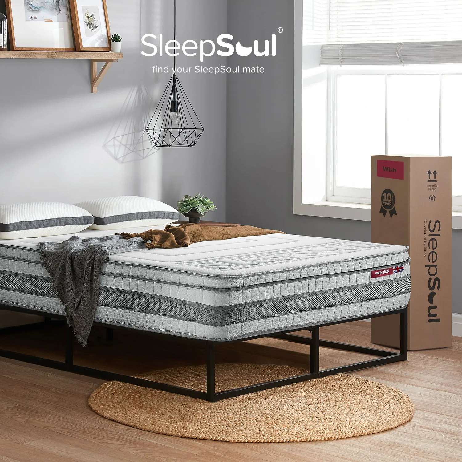 SleepSoul Wish 800 Memory Cool Gel Mattress 200x200