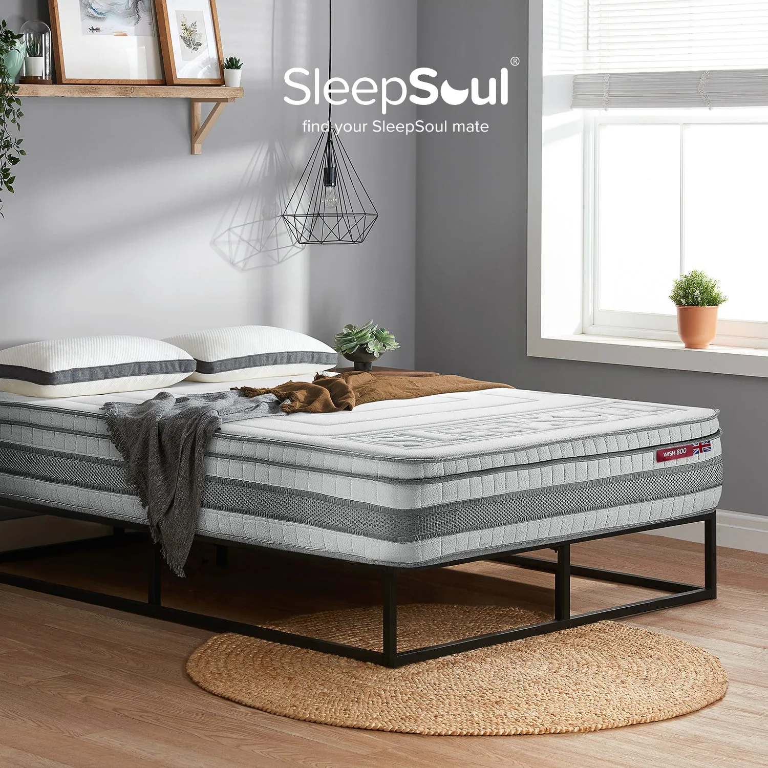 SleepSoul Wish 800 Memory Cool Gel Mattress 200x200