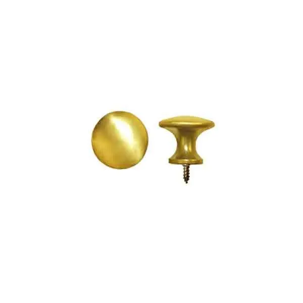 Small Furniture Knobs, Brass, 1/2 inch