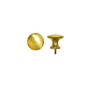 Small Furniture Knobs, Brass, 1/2 inch