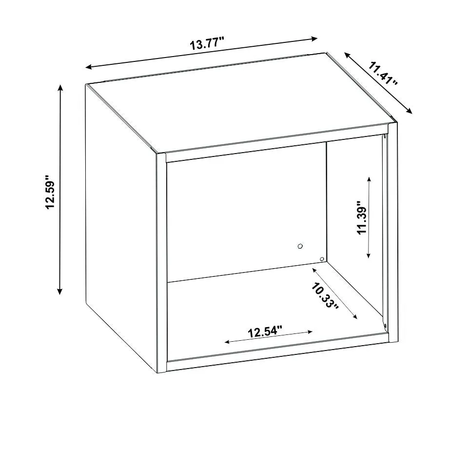 Smart Floating Cube Display Shelf in White