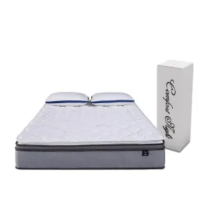 Somnuz Comfort Night 12 Inch Water Repellent Teflon Fabric Latex Individual Pocketed Spring Mattress