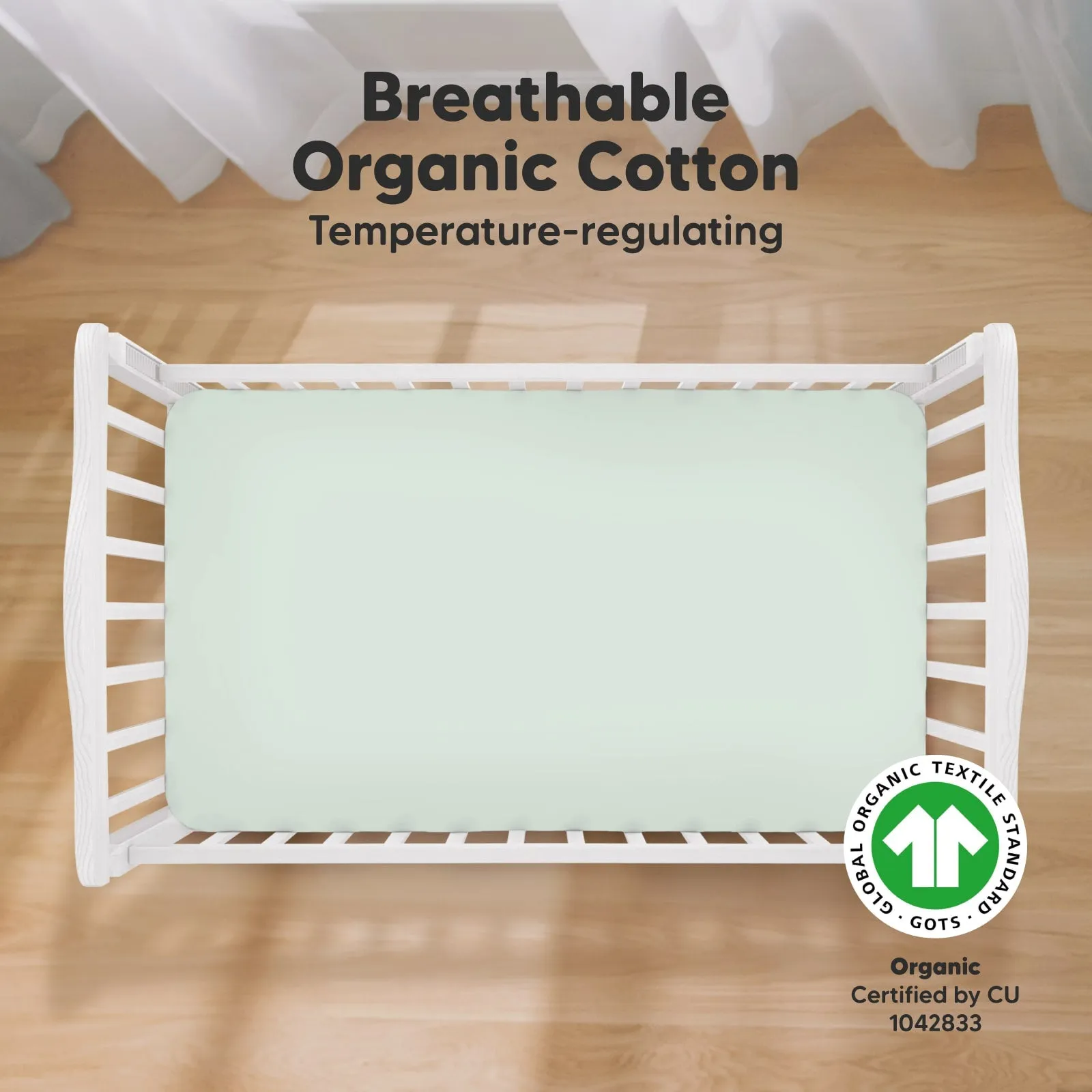 Soothe Fitted Crib Sheet (Cove)