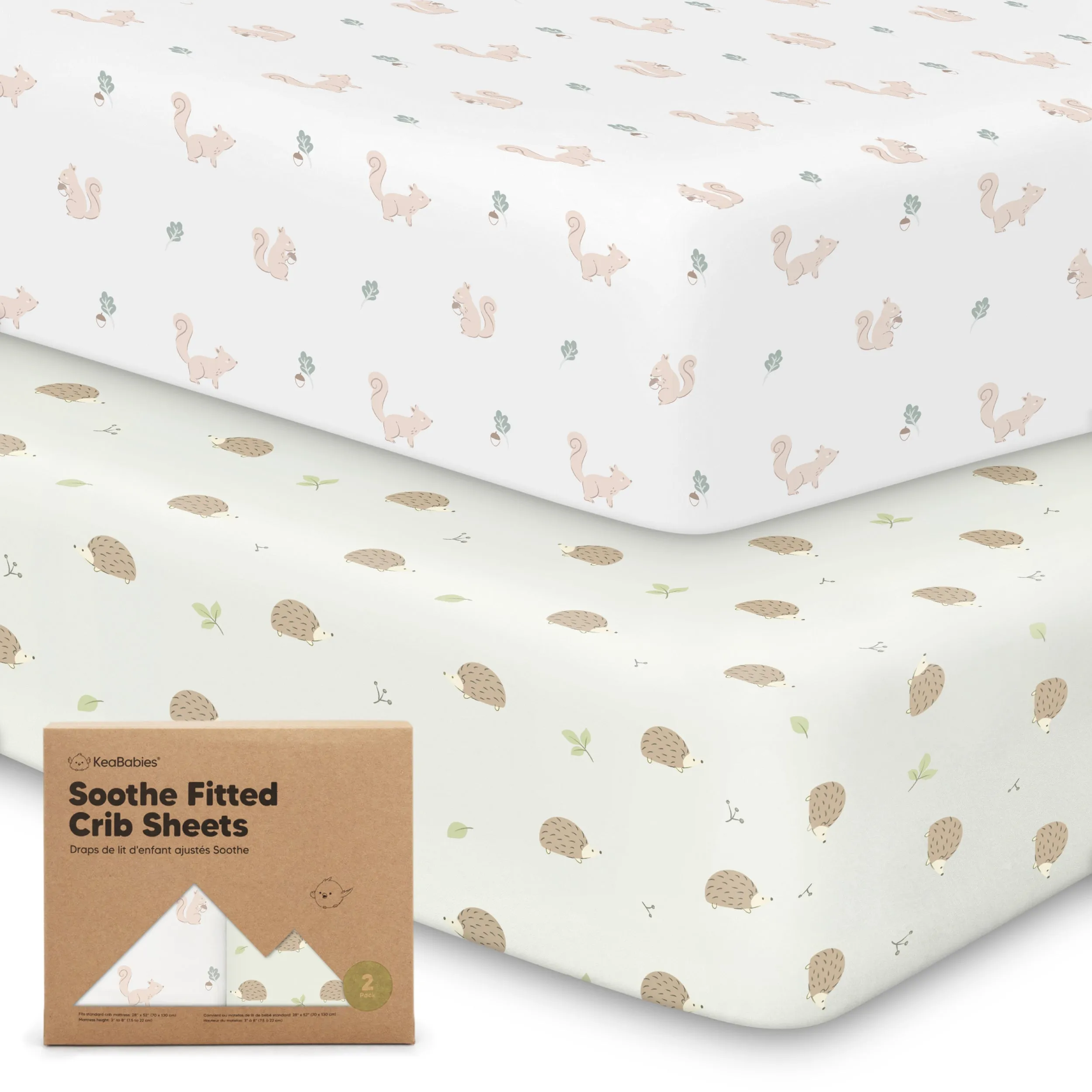 Soothe Fitted Crib Sheet (Nibbles/Bruce)