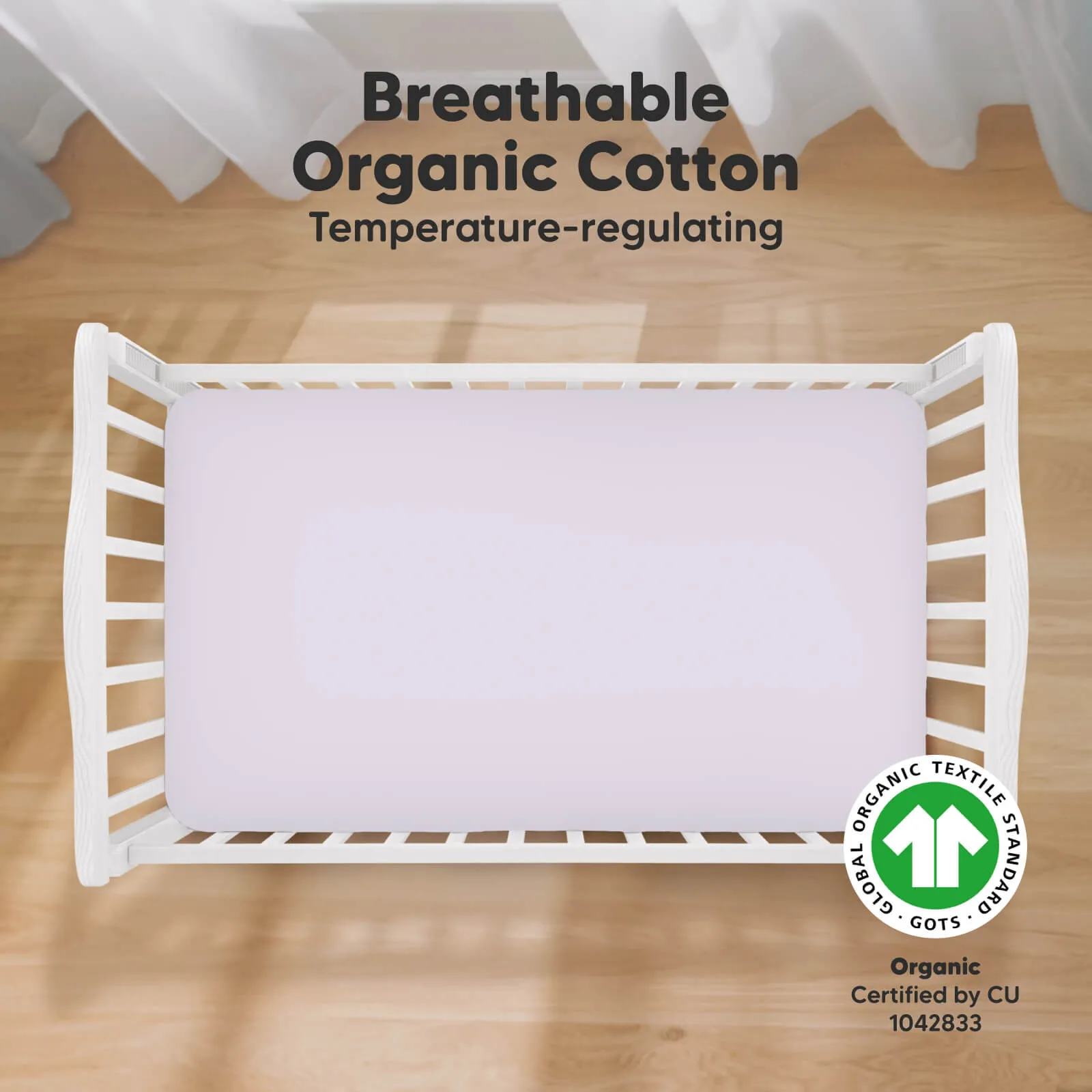 Soothe Fitted Crib Sheet (Thistle)