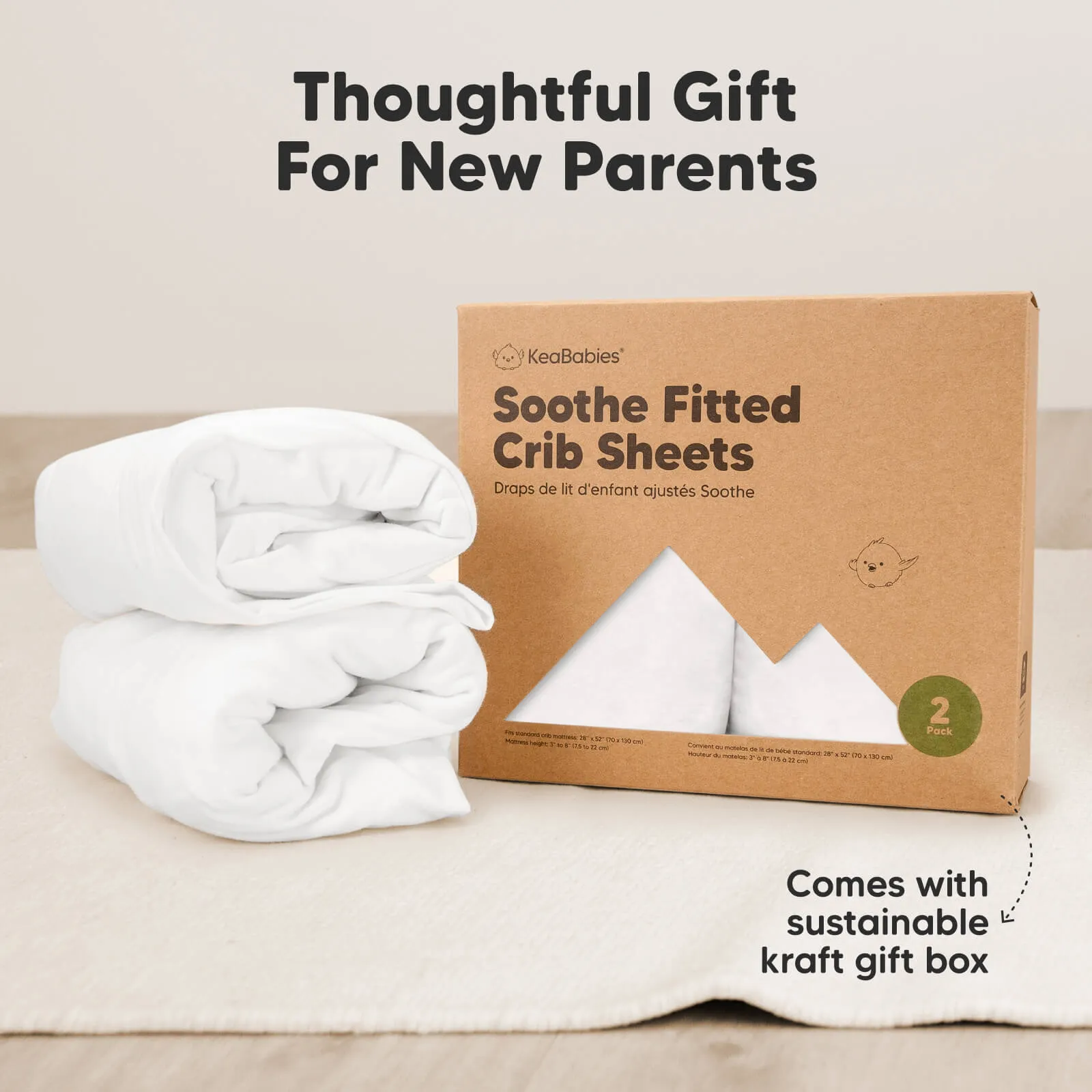 Soothe Fitted Crib Sheet (Thistle)