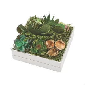 Square Faux Succulent Centerpiece