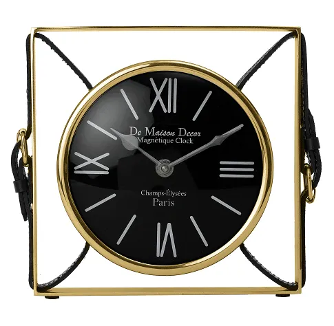 Timeless Straps Gold Table Clock