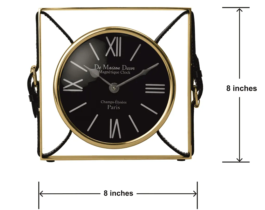 Timeless Straps Gold Table Clock