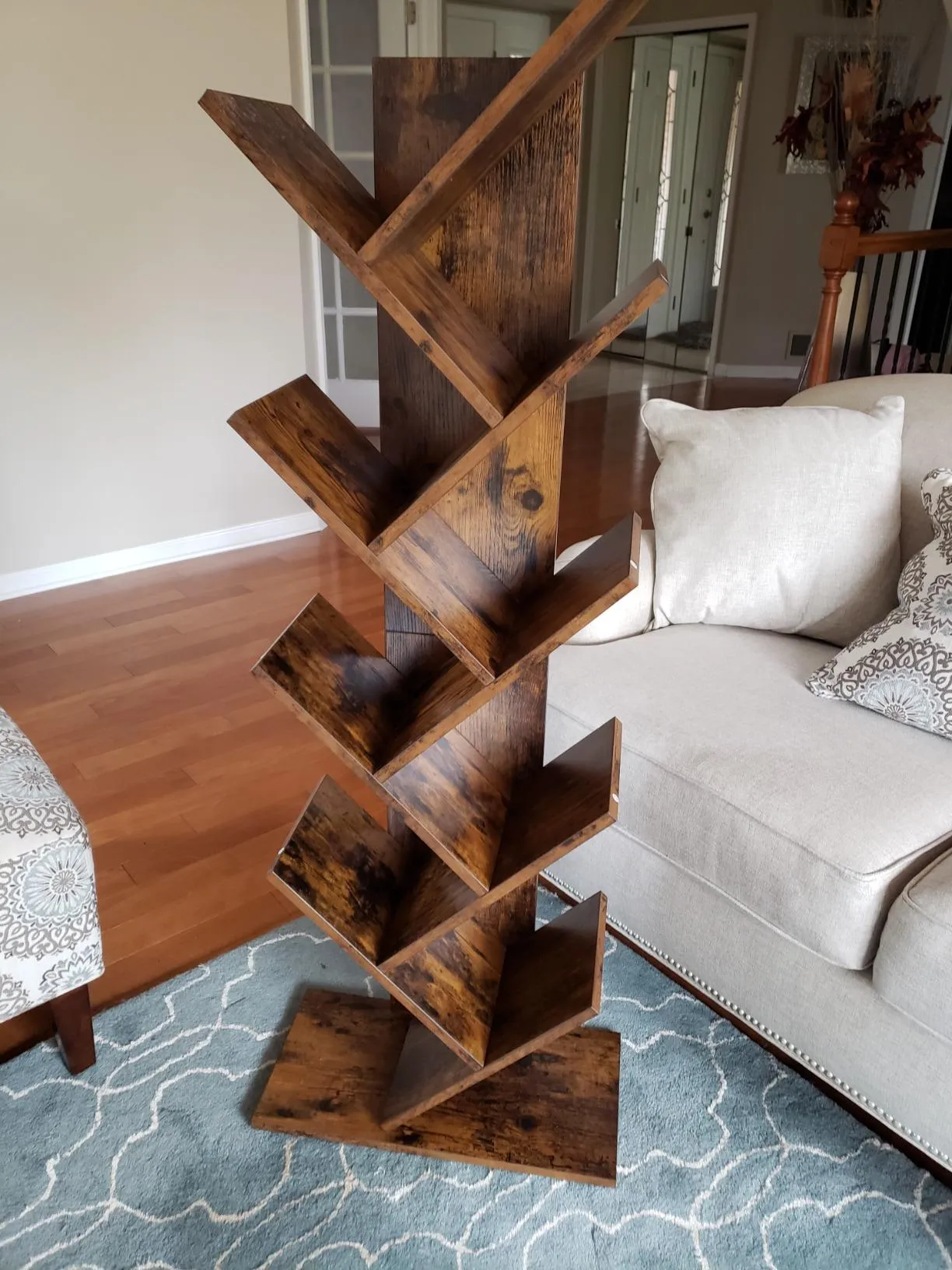 Tree Style Bookshelf | 8-Tier Floor Standing Bookcase