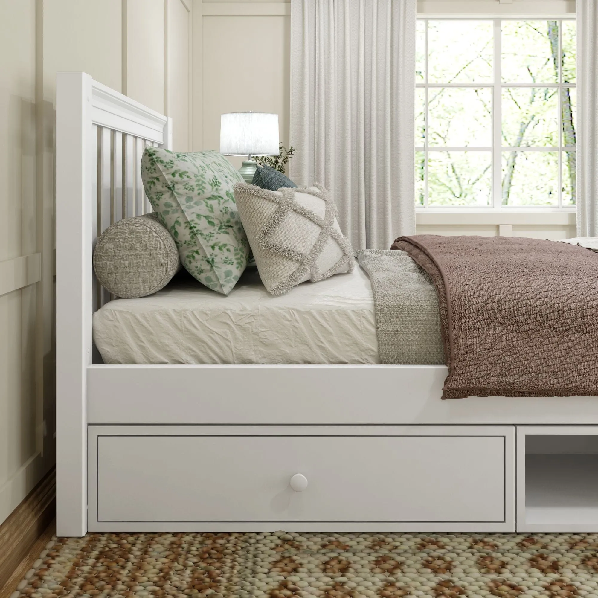 Twin Traditional Bed with Dresser and Cubby