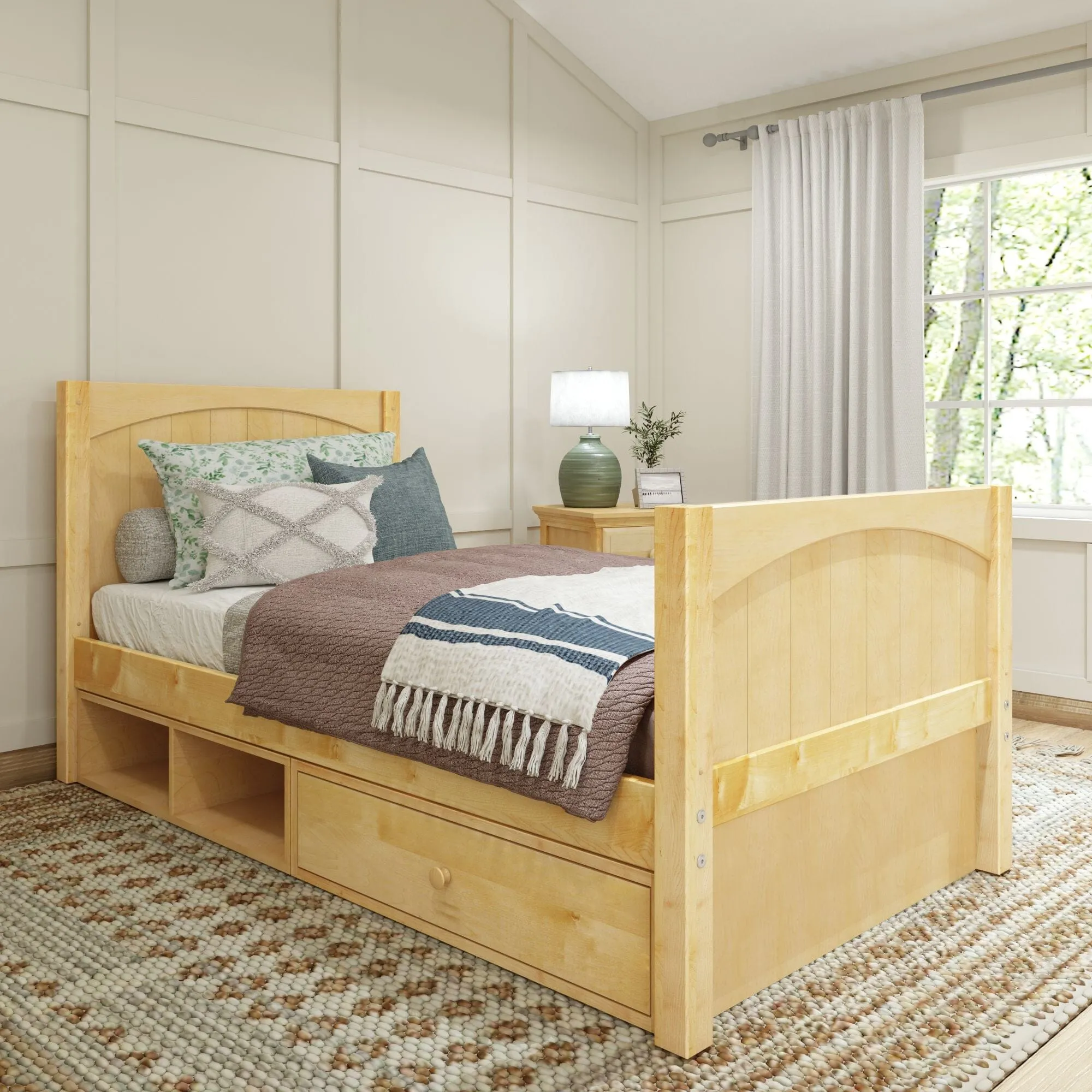 Twin Traditional Bed with Dresser and Cubby