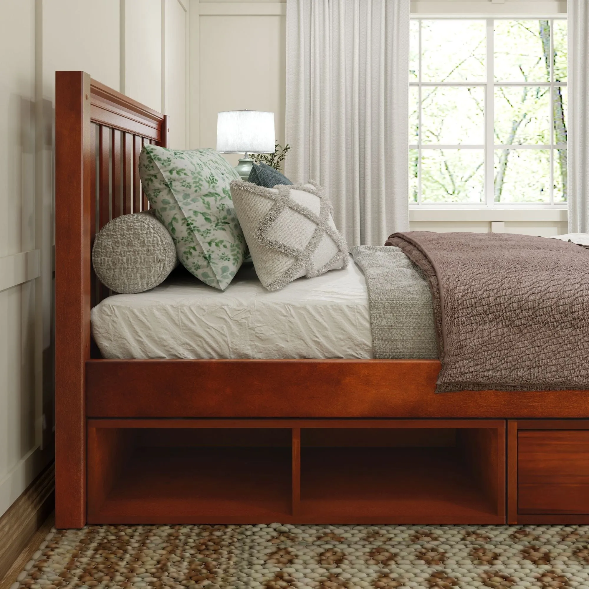 Twin Traditional Bed with Dresser and Cubby