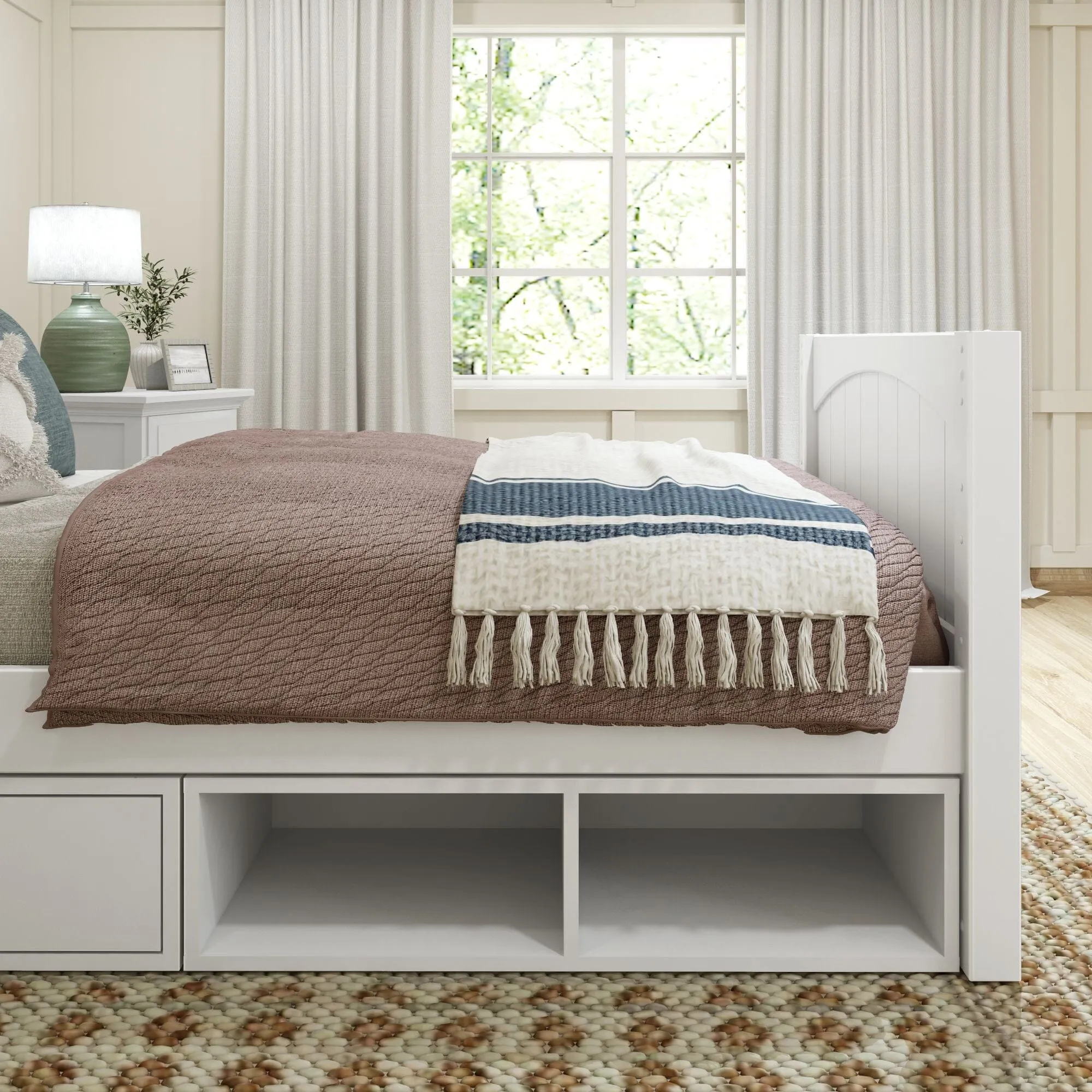 Twin Traditional Bed with Dresser and Cubby