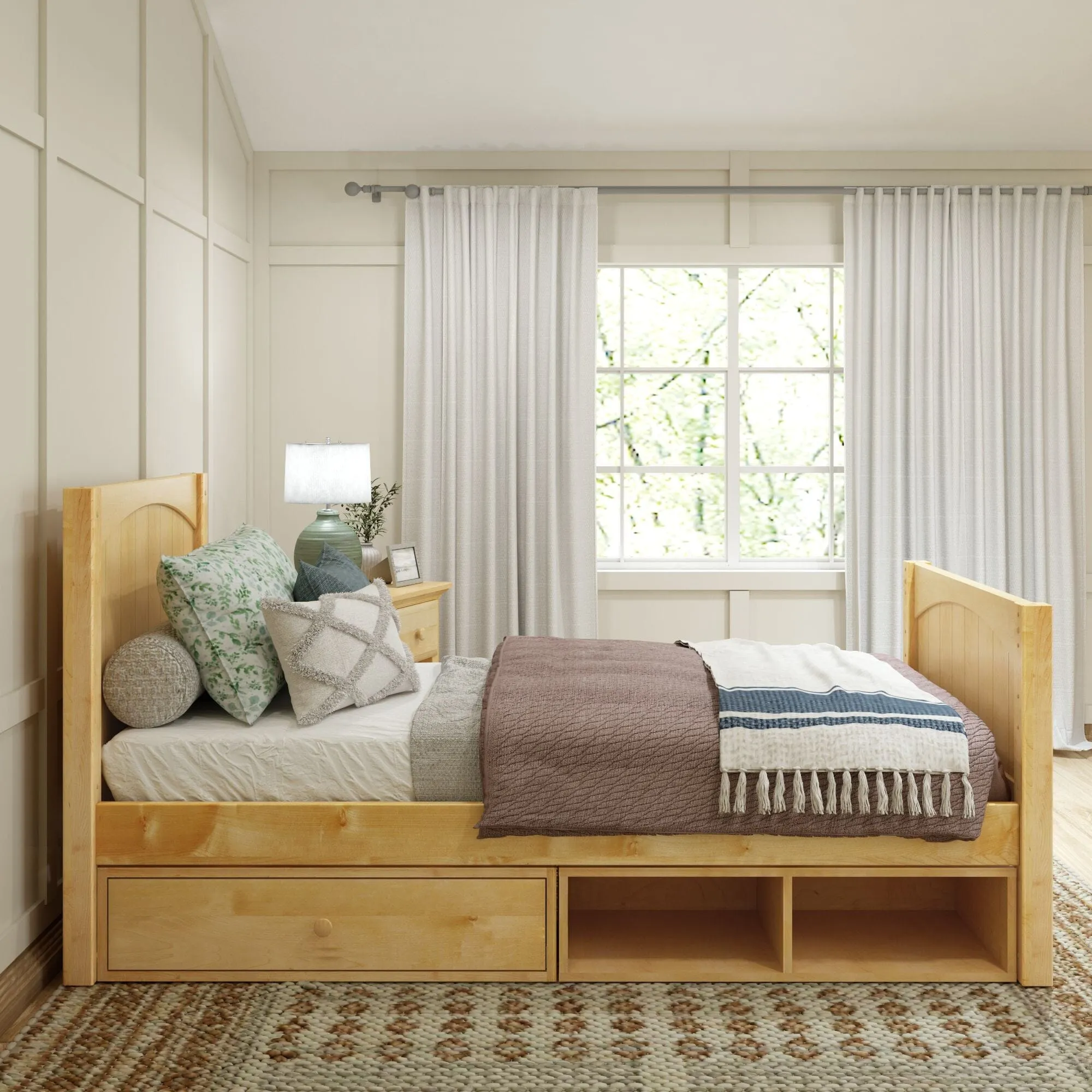 Twin Traditional Bed with Dresser and Cubby