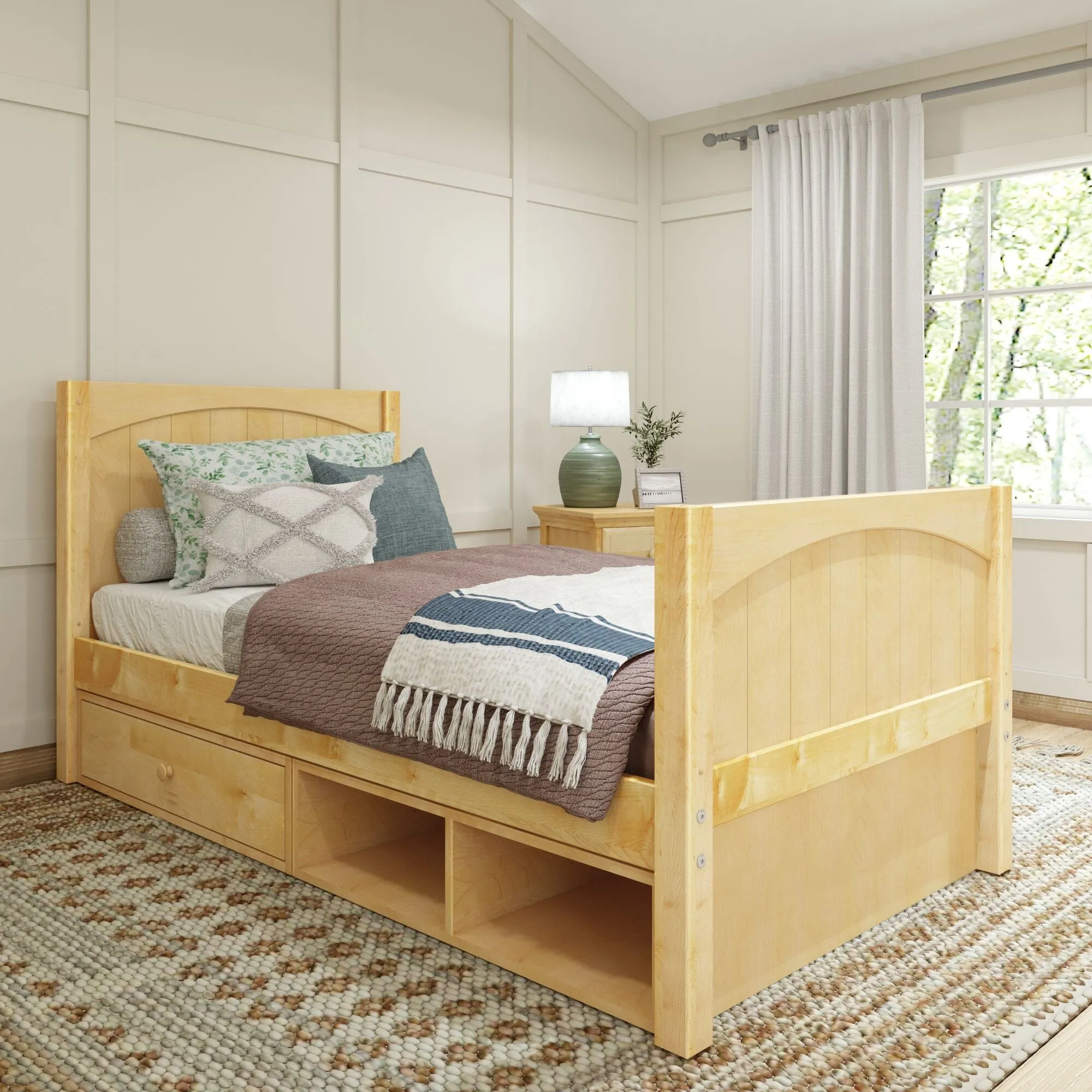 Twin Traditional Bed with Dresser and Cubby