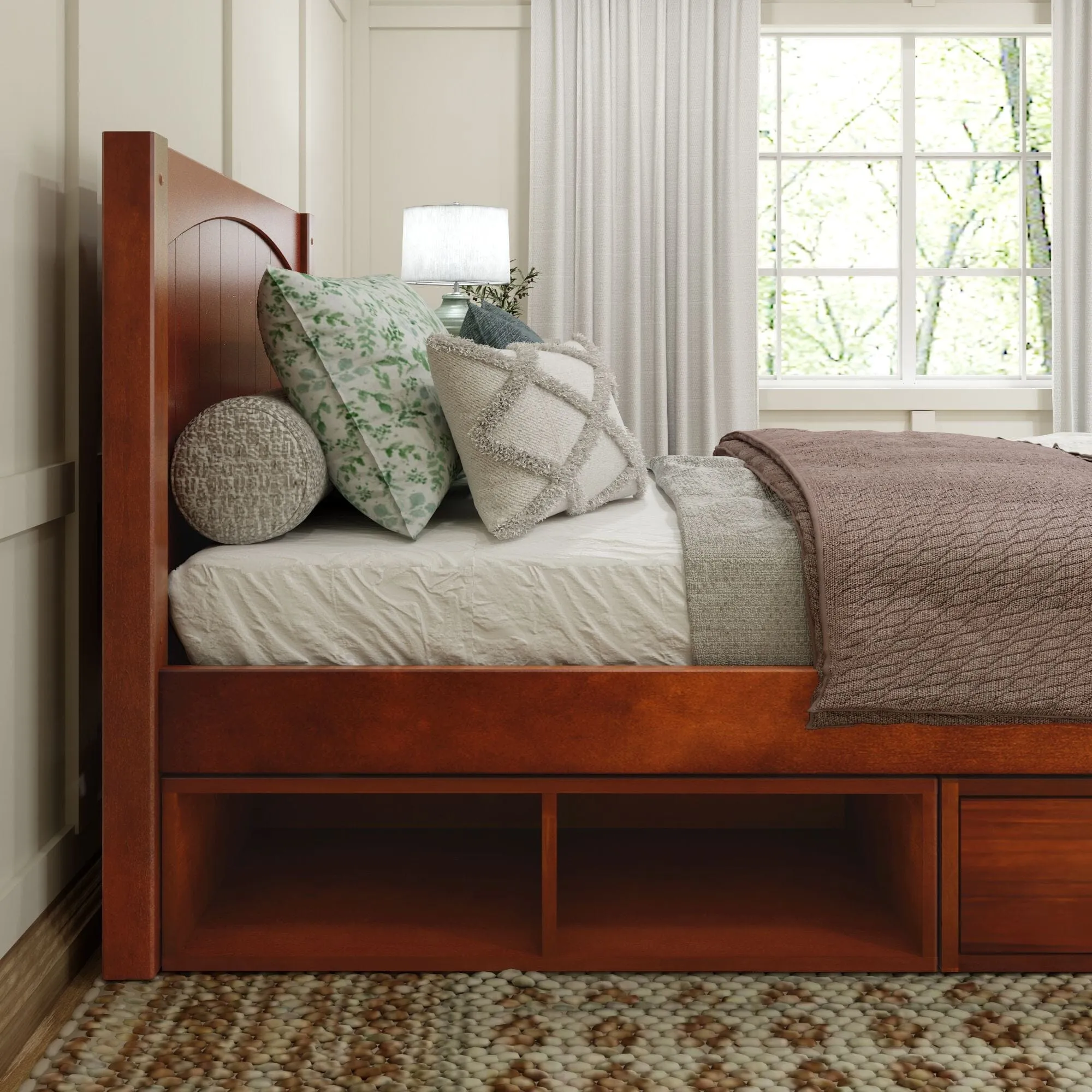 Twin Traditional Bed with Dresser and Cubby