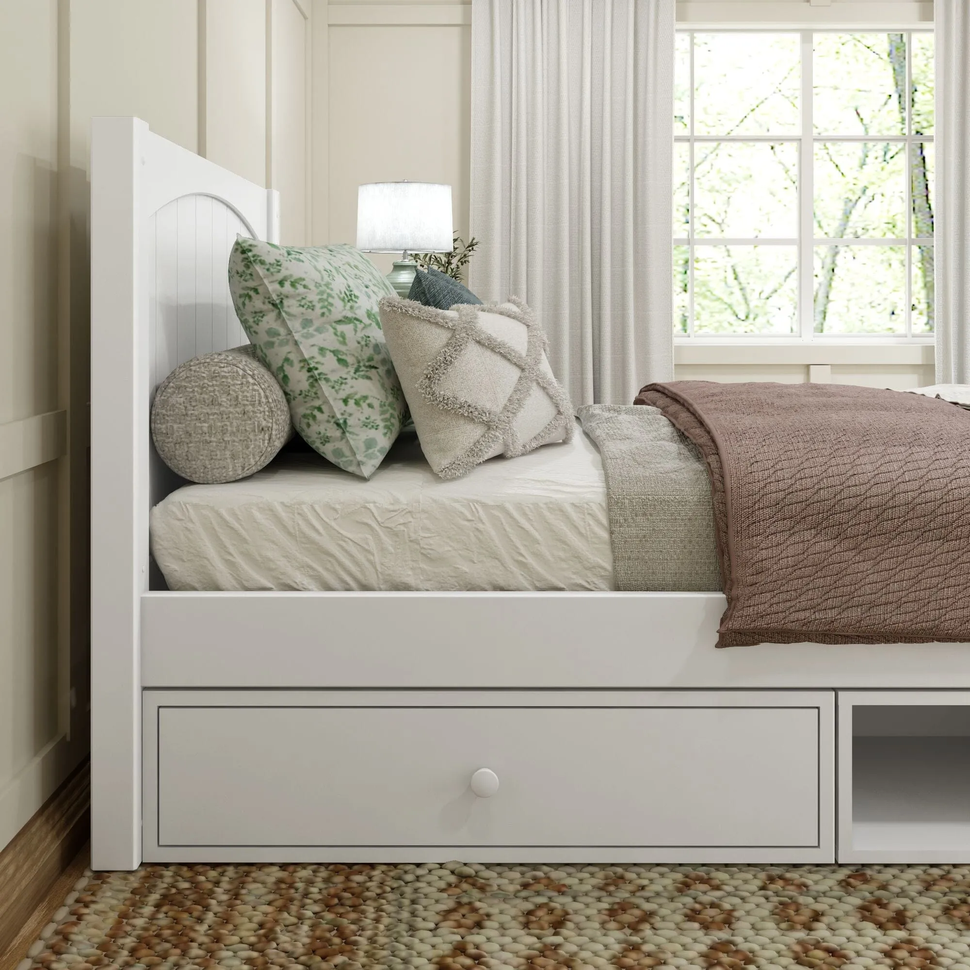 Twin Traditional Bed with Dresser and Cubby