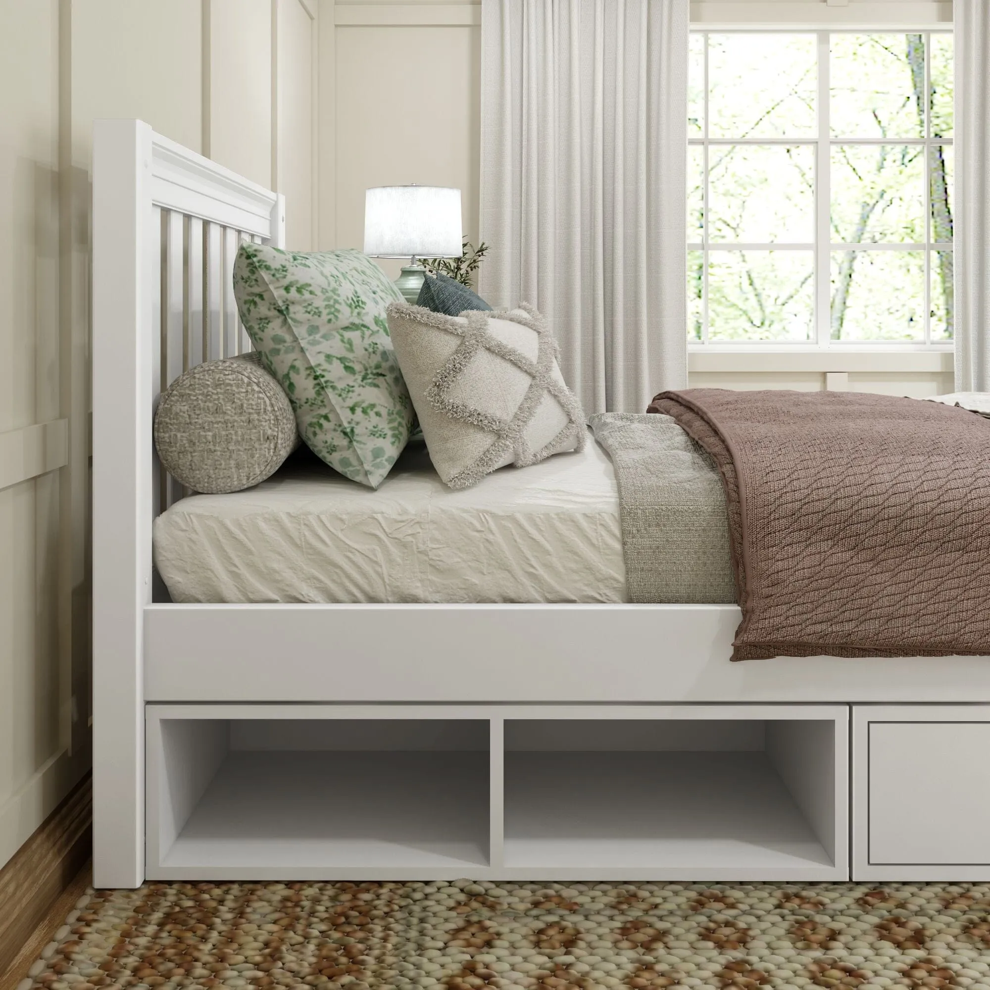 Twin Traditional Bed with Dresser and Cubby