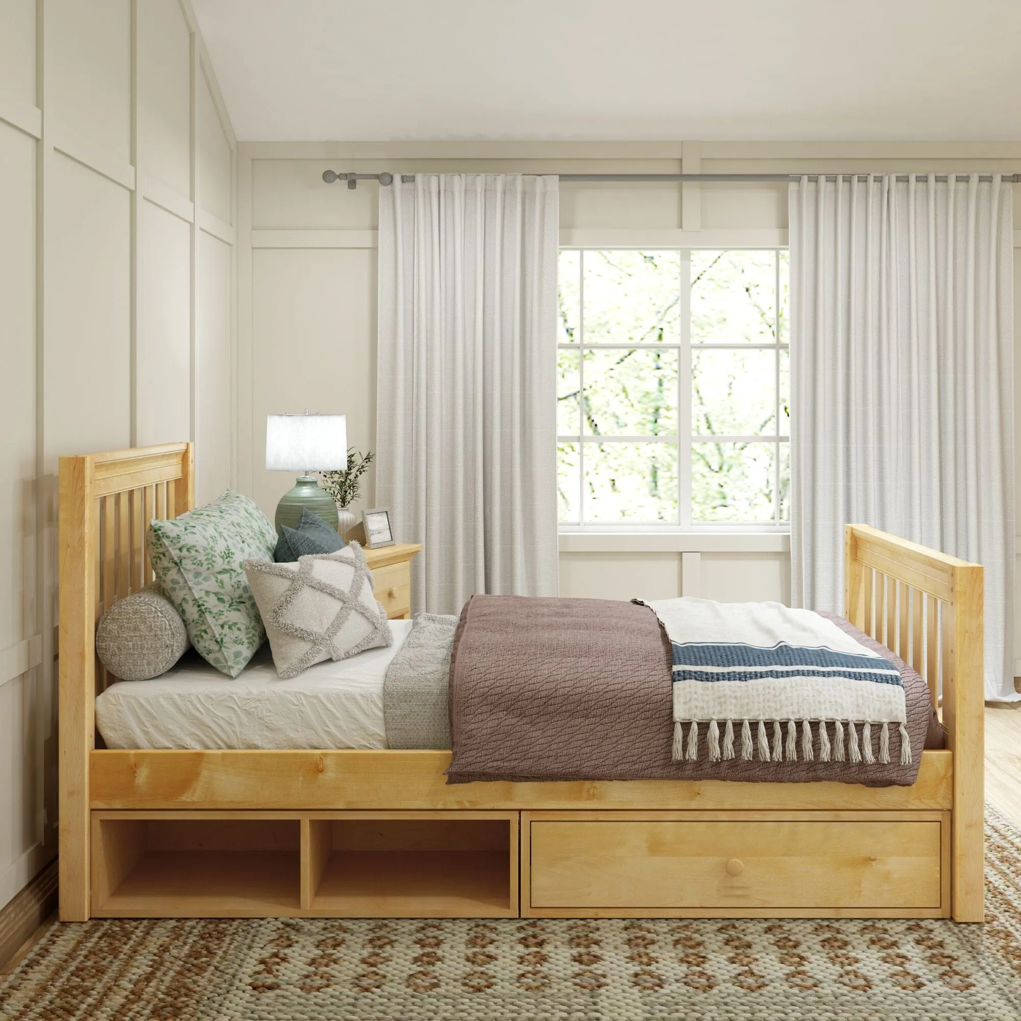 Twin Traditional Bed with Dresser and Cubby