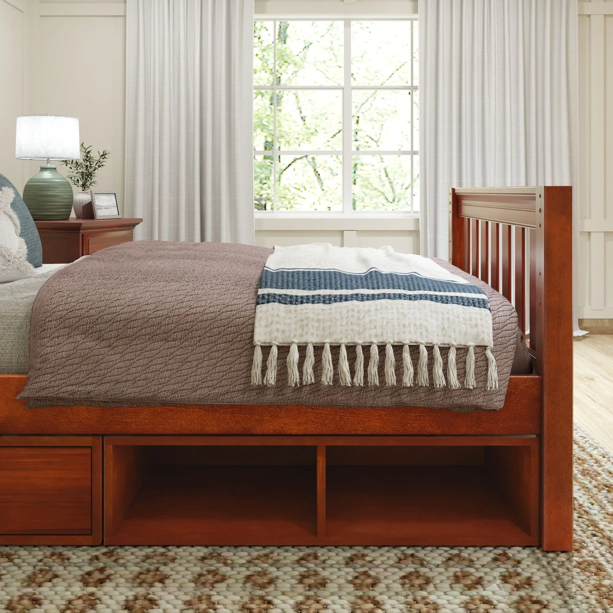 Twin Traditional Bed with Dresser and Cubby