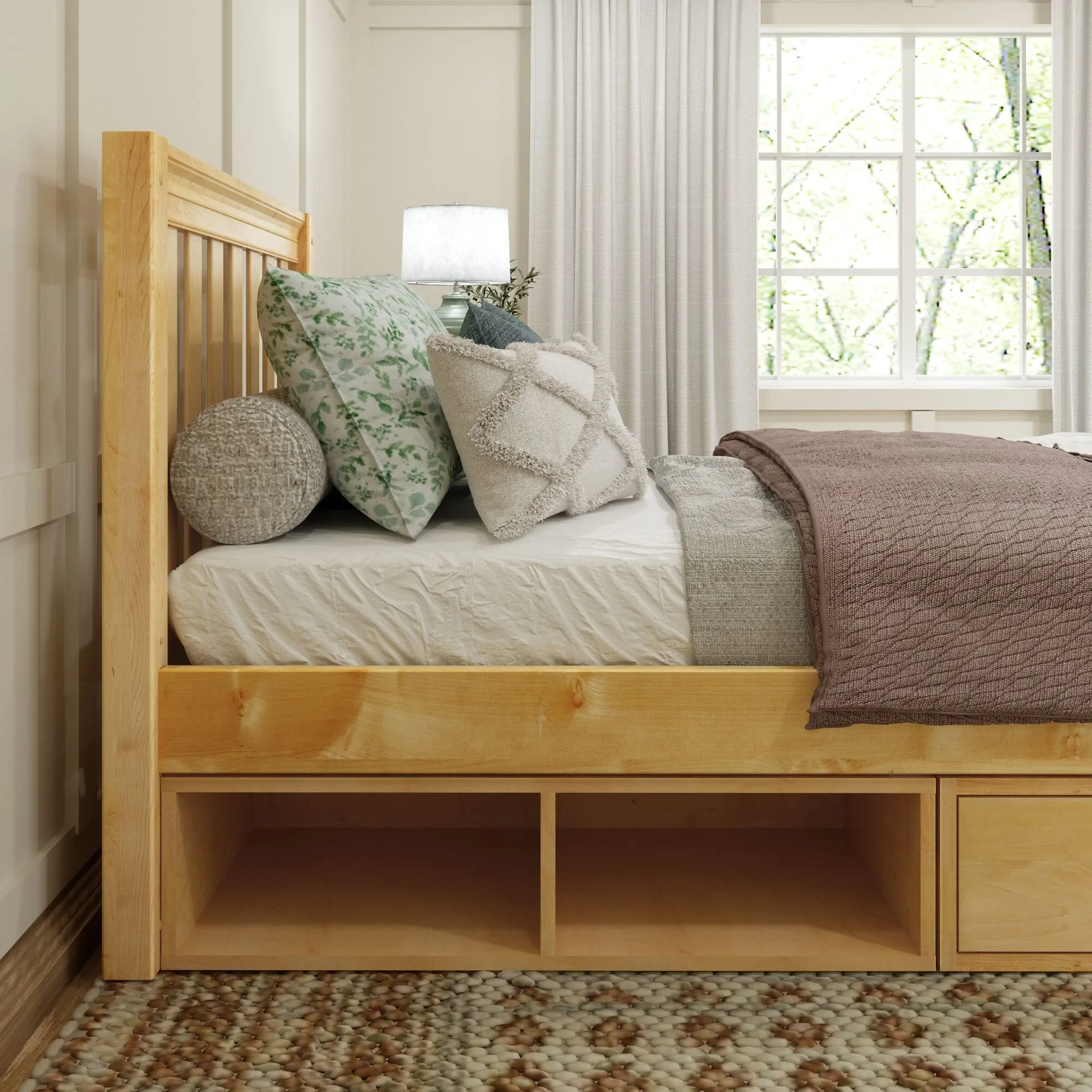 Twin Traditional Bed with Dresser and Cubby