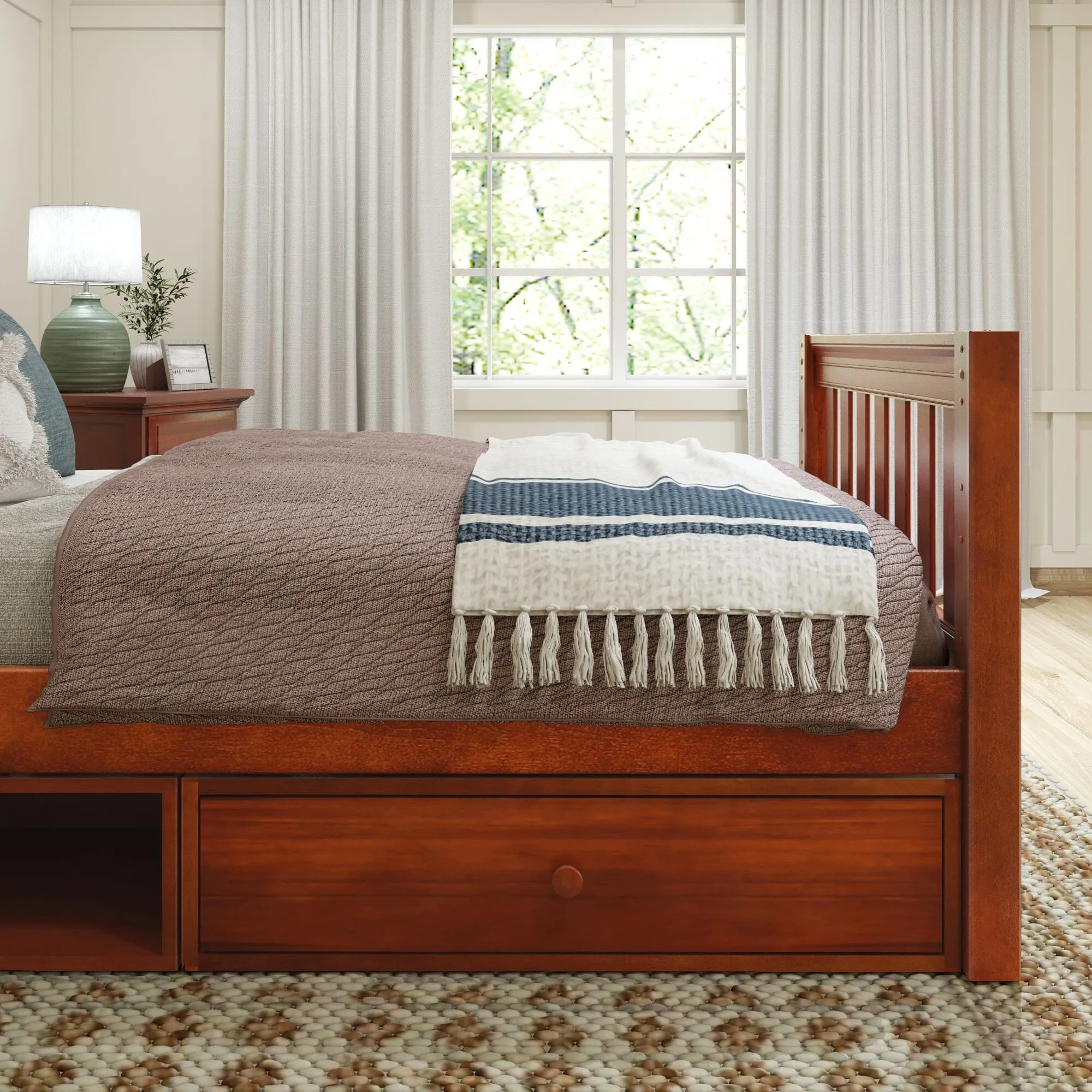 Twin Traditional Bed with Dresser and Cubby