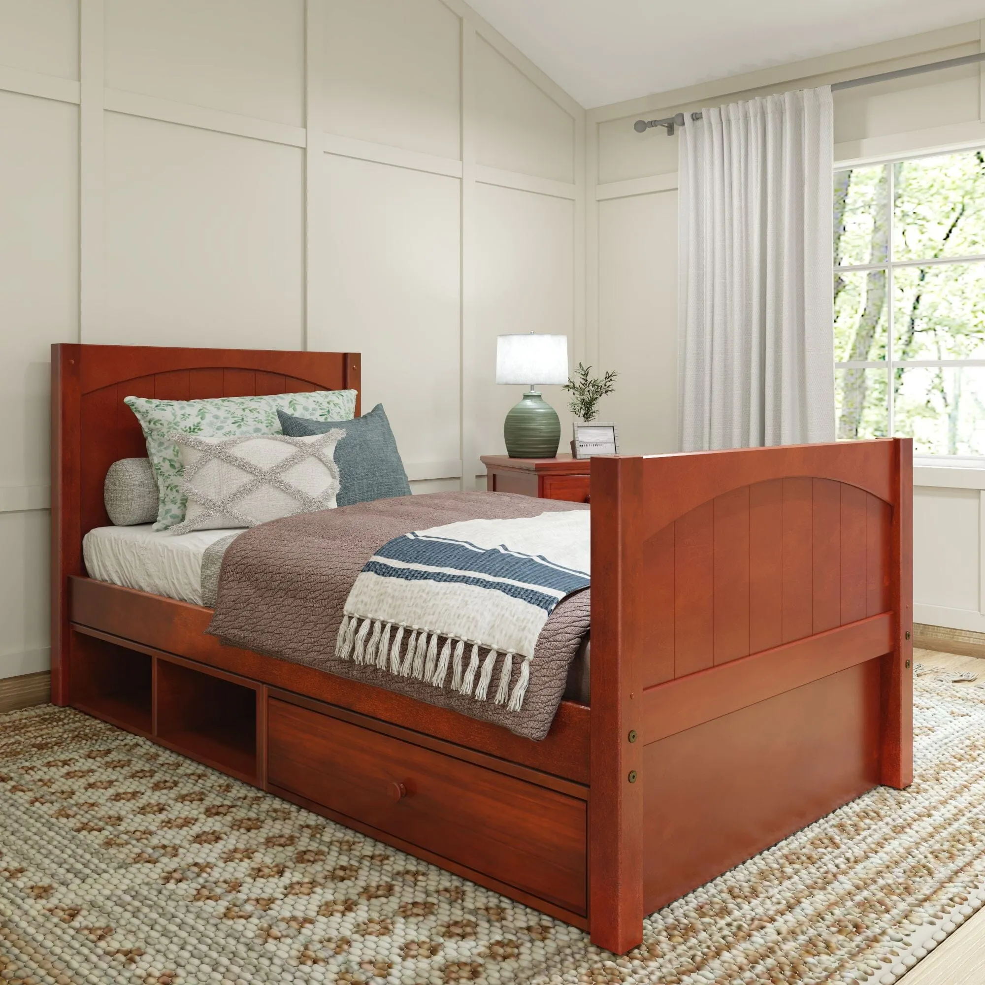 Twin Traditional Bed with Dresser and Cubby