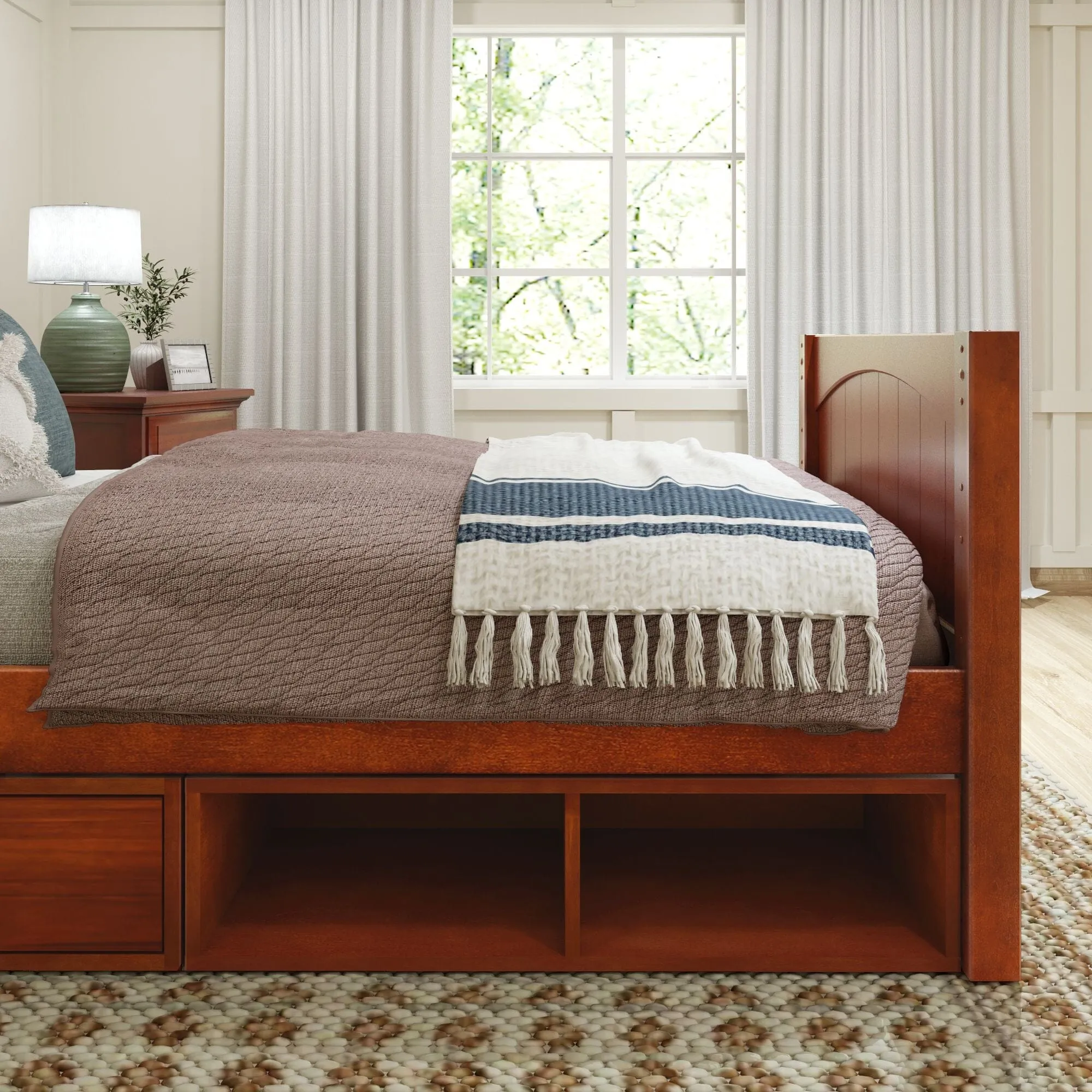 Twin Traditional Bed with Dresser and Cubby