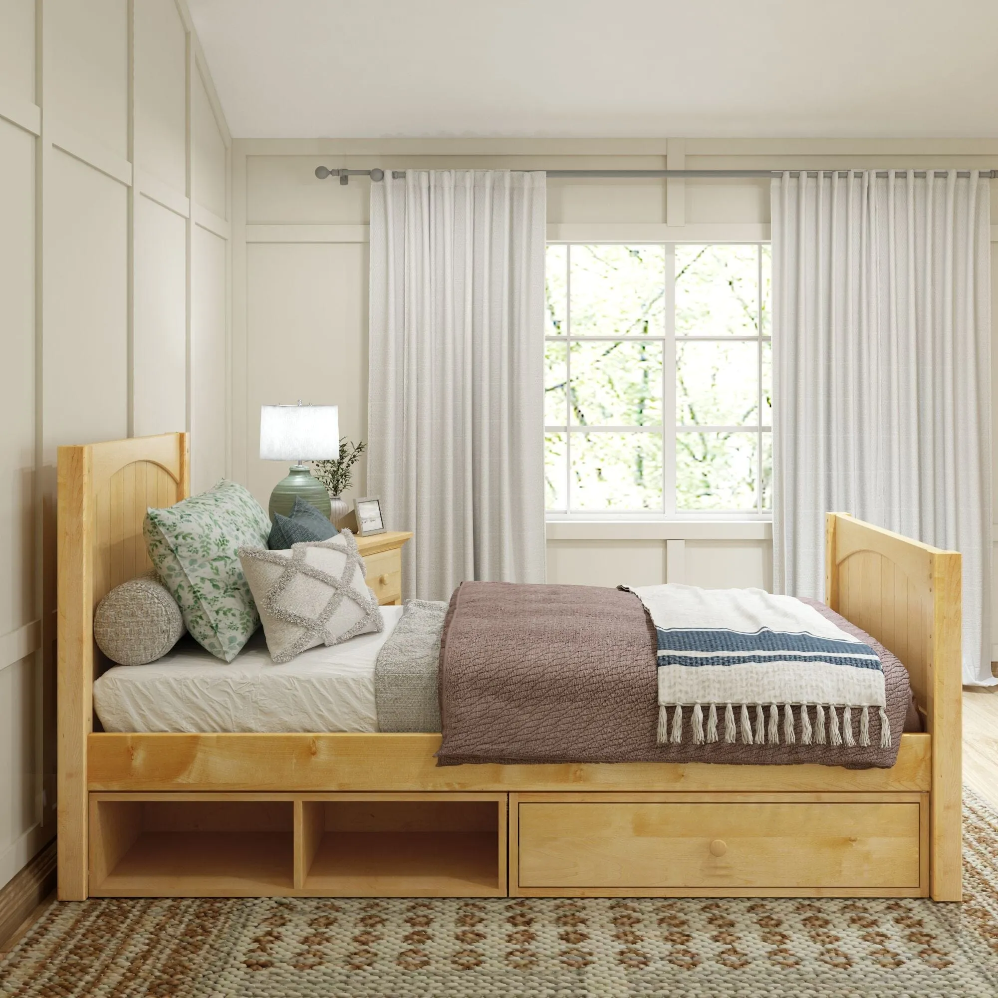 Twin Traditional Bed with Dresser and Cubby