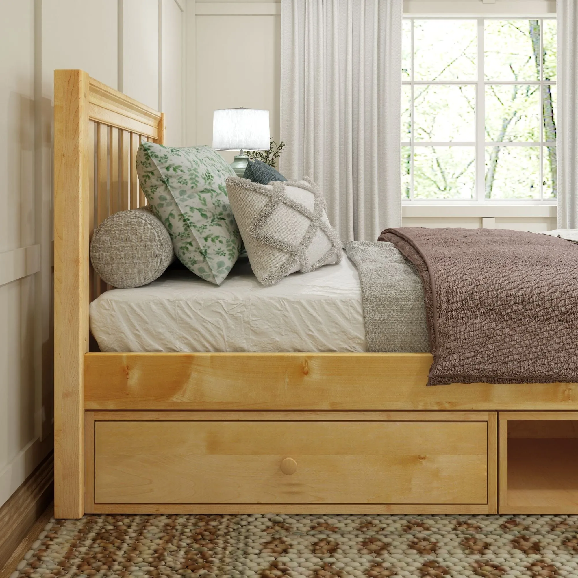 Twin Traditional Bed with Dresser and Cubby