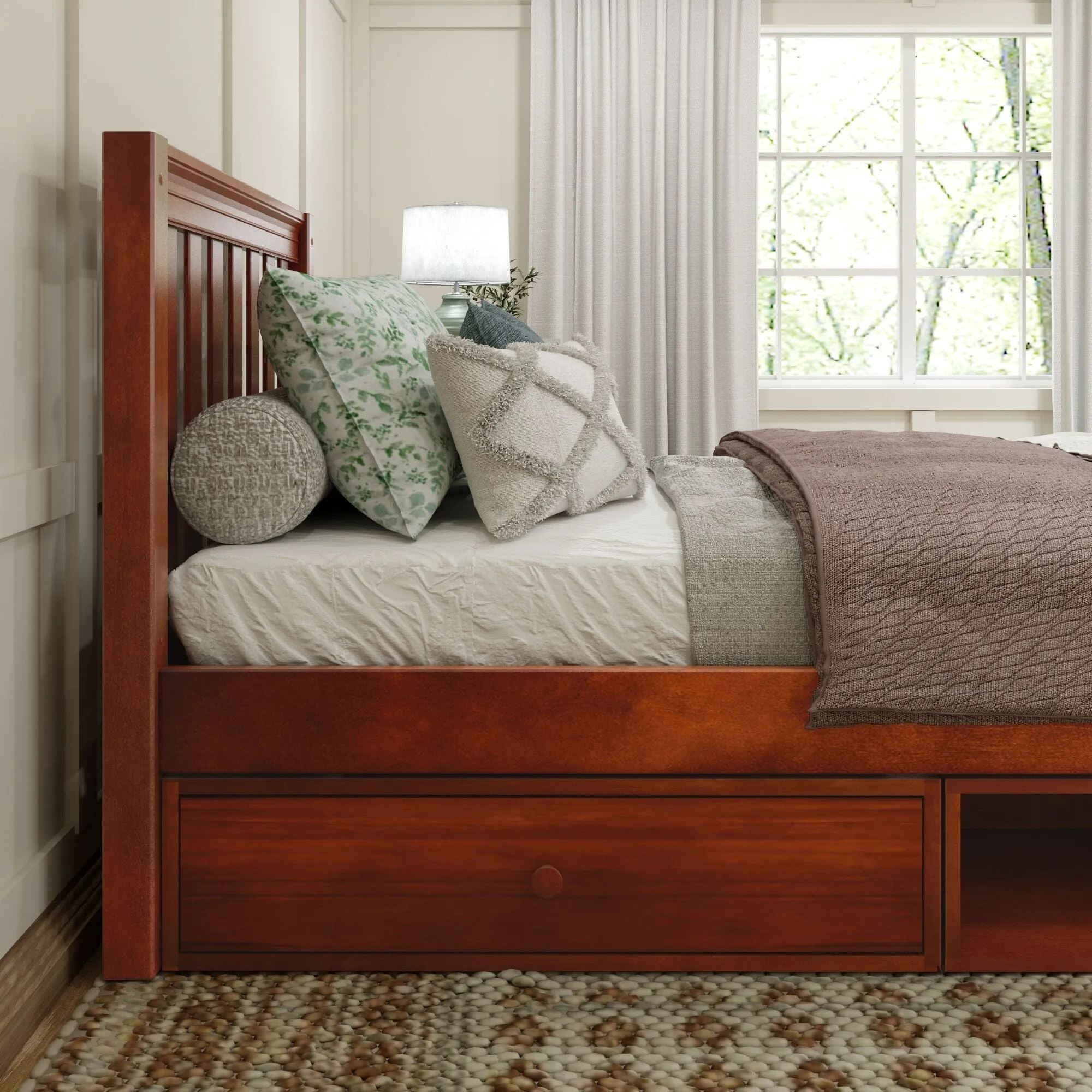 Twin Traditional Bed with Dresser and Cubby