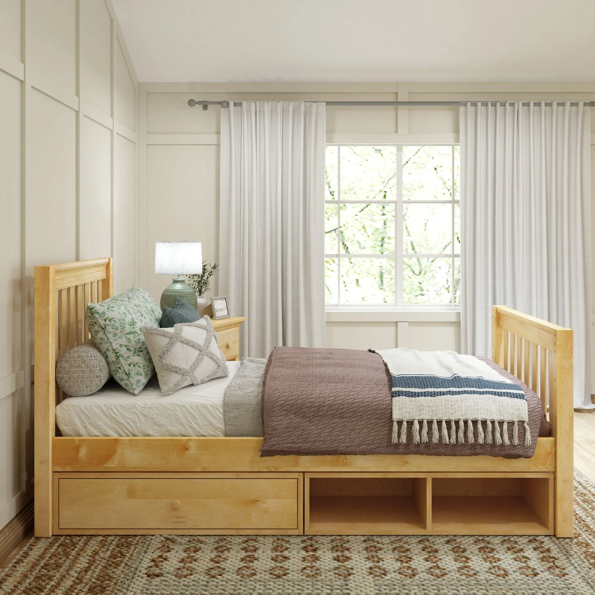 Twin Traditional Bed with Dresser and Cubby