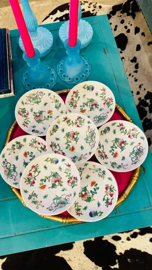 Vintage Bowls, Japanese Porcelain Ware, Lord & Taylor, Floral, Set of 7