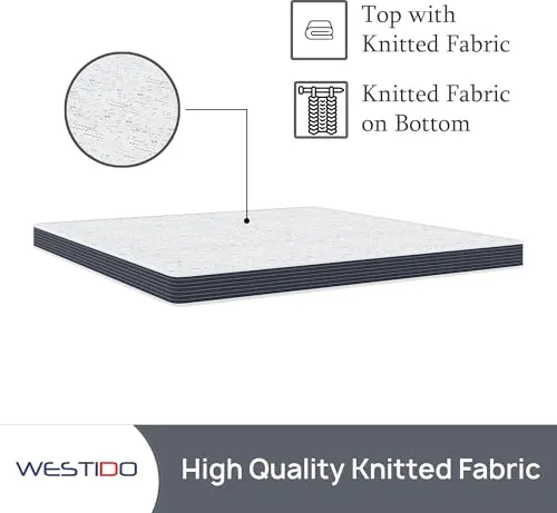 WESTIDO SteadySupport Multiple High Resilience (HR) Foam | High Resilience (HR) Foam Knitted Fabric King Size Zero Partner Disturbance SteadySupportKQ4inch72x75