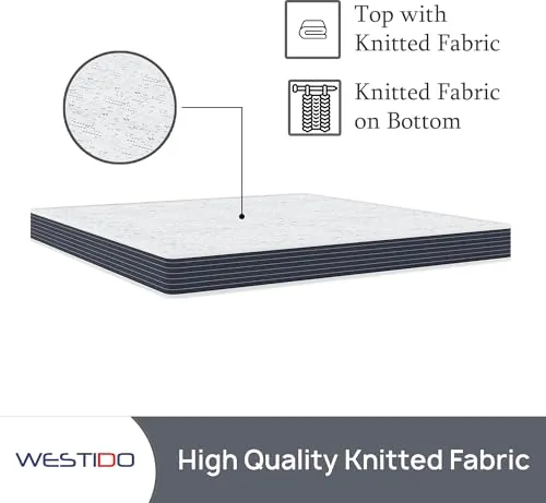 WESTIDO SteadySupport Multiple High Resilience (HR) Foam | High Resilience (HR) Foam Knitted Fabric King Size Zero Partner Disturbance SteadySupportKQ8inch70x78