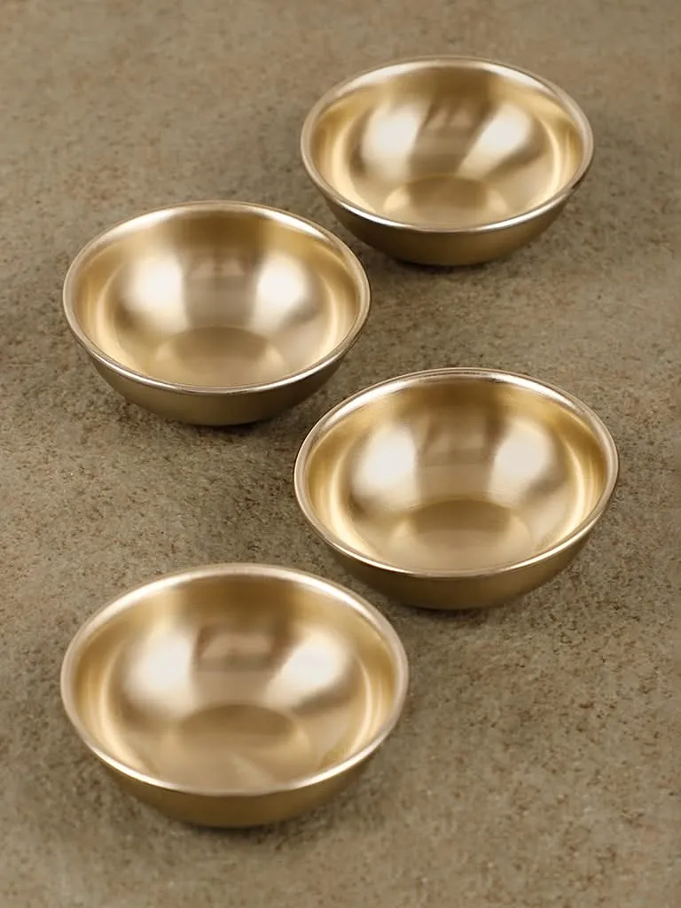 Westside Home Dull Gold Stainless Steel Bowl - (Set of 4)