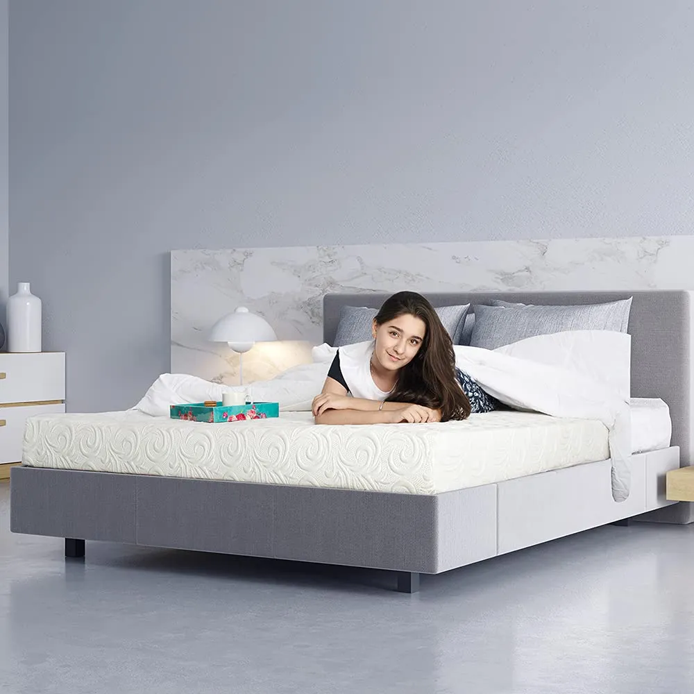 WHITE BERRY Signature: 8" - Most economical Memory Foam Mattress with high Resilience Open Cell Foam for top Notch Comfort. Firmness: Medium Soft, Queen Bed Mattress [75 X 66 X 8]