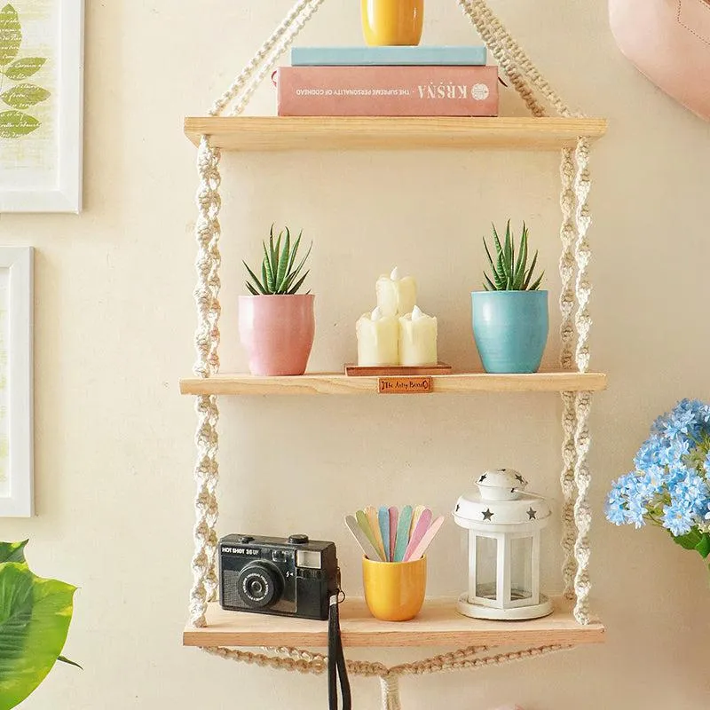 Wimara Boho Hanging Shelf